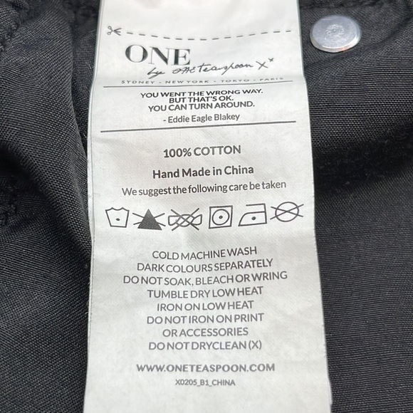 One Teaspoon Chargers Relaxed Fit Shorts Size 24 - Picture 10 of 16